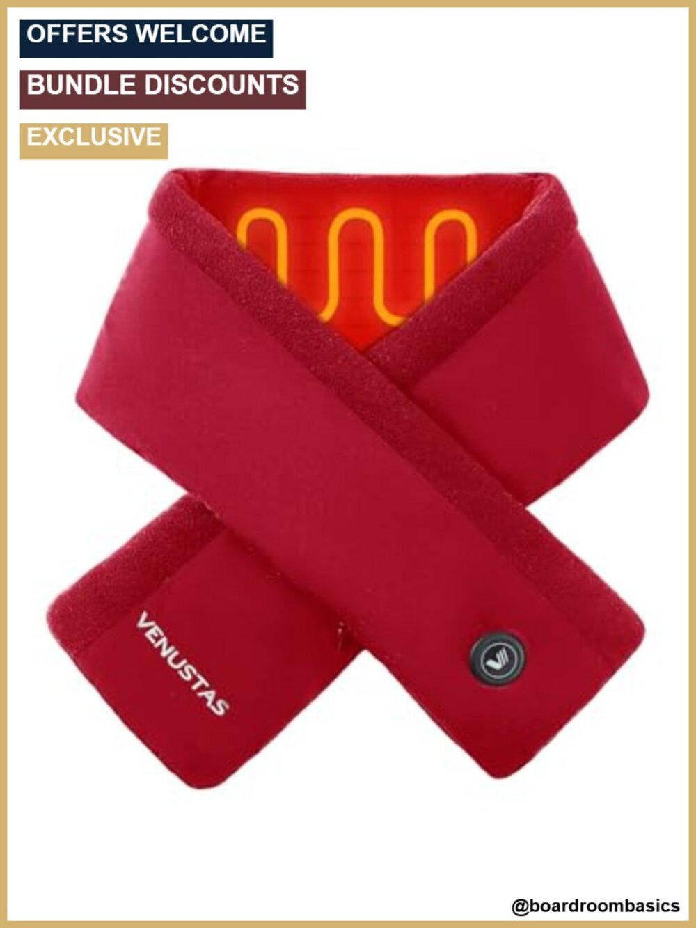 Heated Fleece Scarf with Rechargeable Battery 20H Runtime Neck Warmer